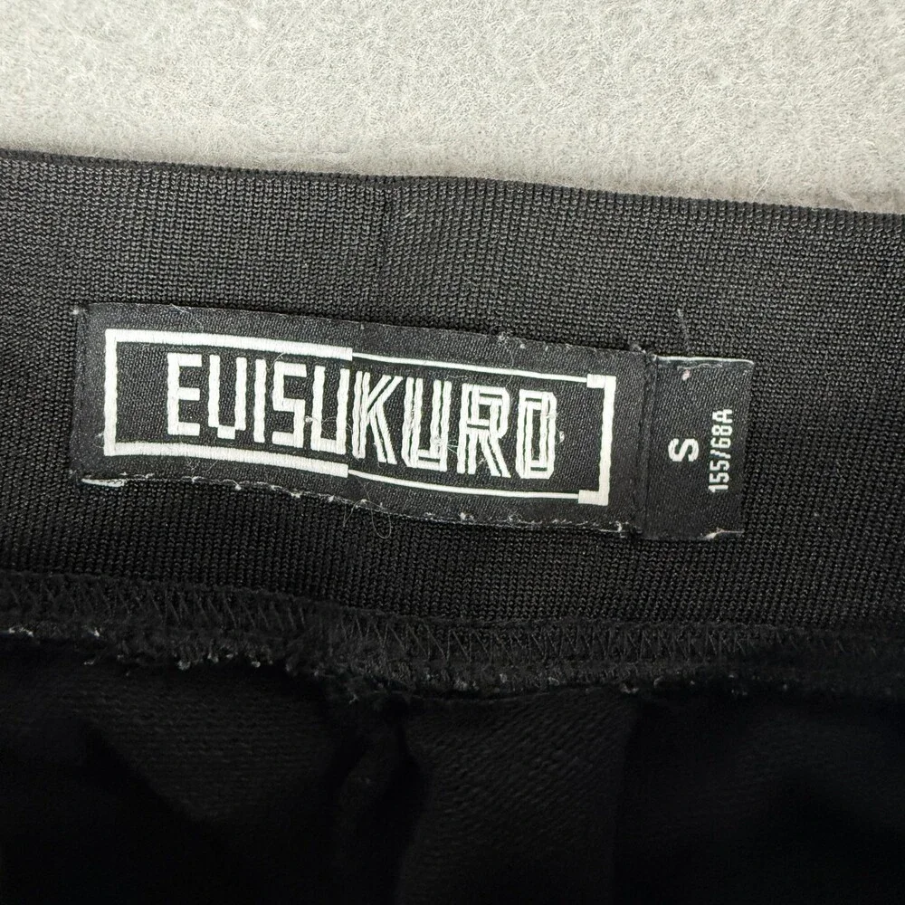 Evisu Kuro Sweatpants Adult Small 28x25 Black Joggers Drawstring Patch Logo